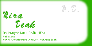 mira deak business card