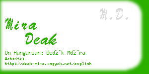 mira deak business card